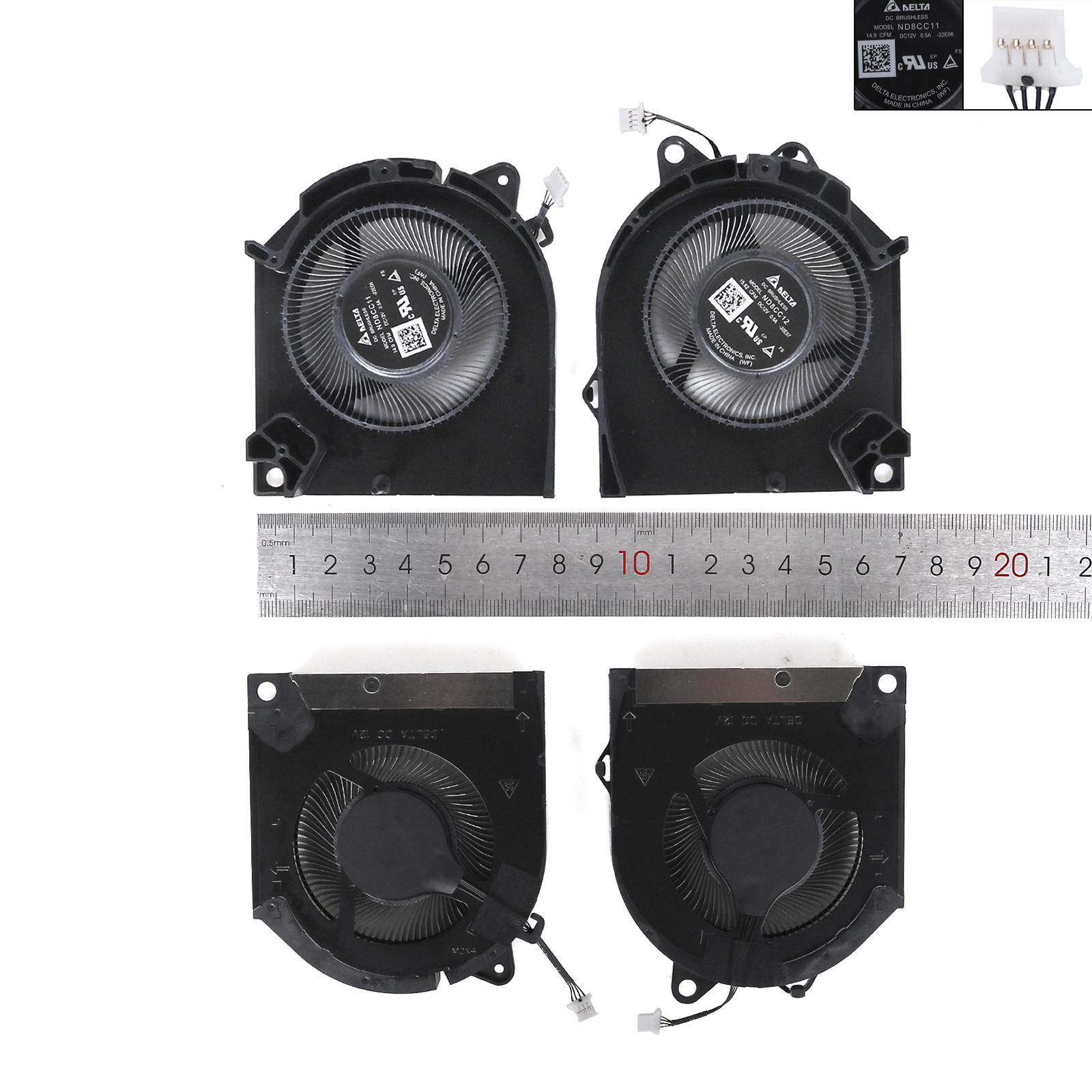 Picture of New Replacement CPU Cooling Fan For DELL G15 5530 / G16 7630 2023 DC 12V 0.27A （L+R,ORG） EG75071S1-C280-S9A EG75071S1-C290-S9A Layout