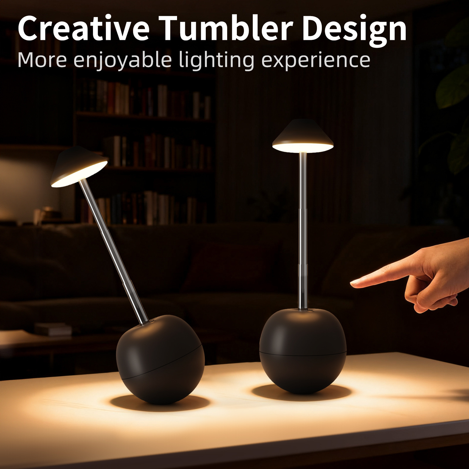 LED night light, innovative decorative desk lamp, bedroom desktop, bedside ambient light, remote control charging model