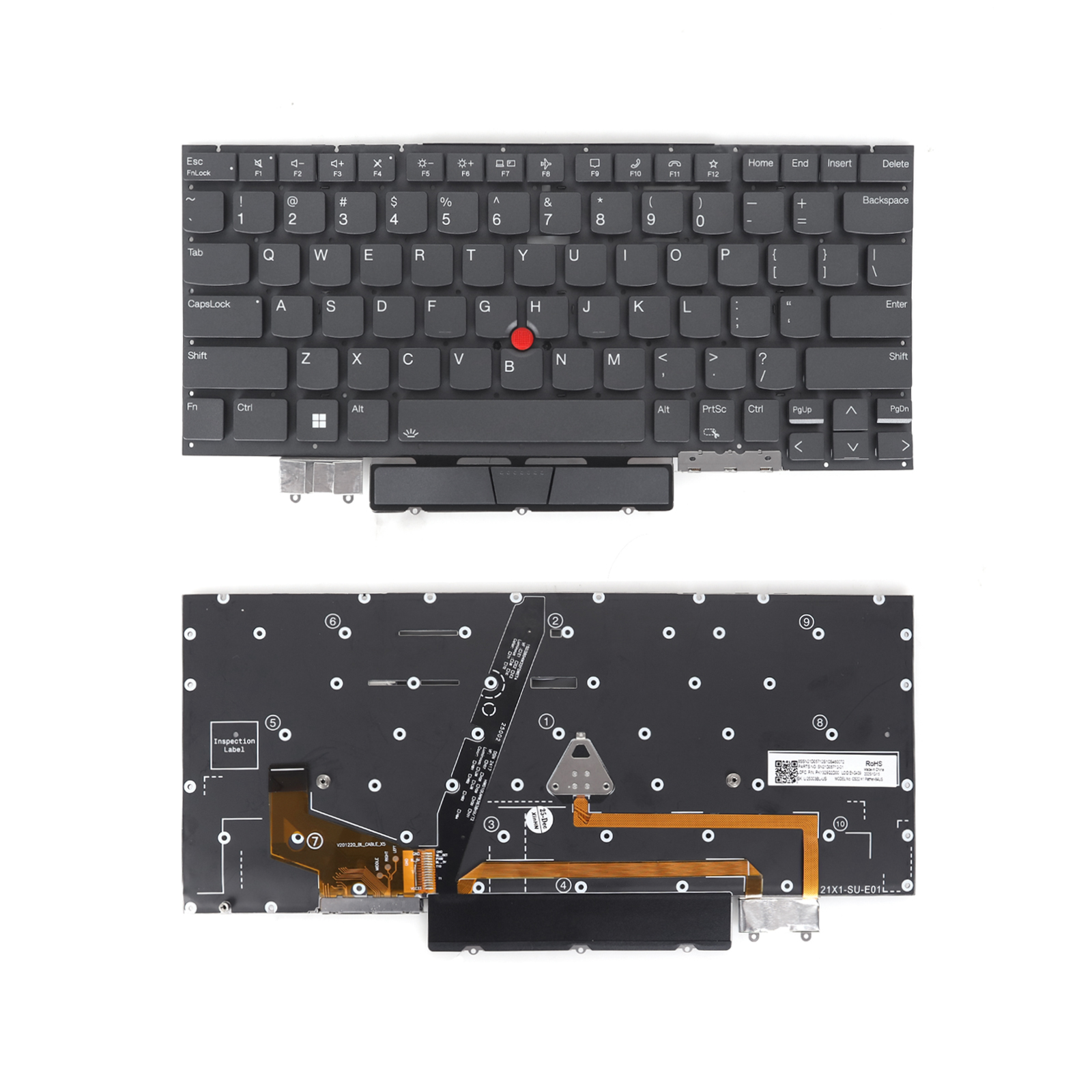 Picture of New Replacement Laptop Keyboard For  Backlit Keyboard for Lenovo Thinkpad X1 Yoga 8th Gen 2023 Type 21HQ 21HR Grey US Layout