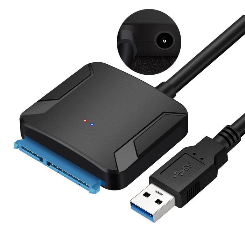 Picture of usb to SATA data cable, 2.5/3.5-inch USB 3.0 easy drive cable, sata hard disk adapter cable, 45cm, without 12V 2A power adapter