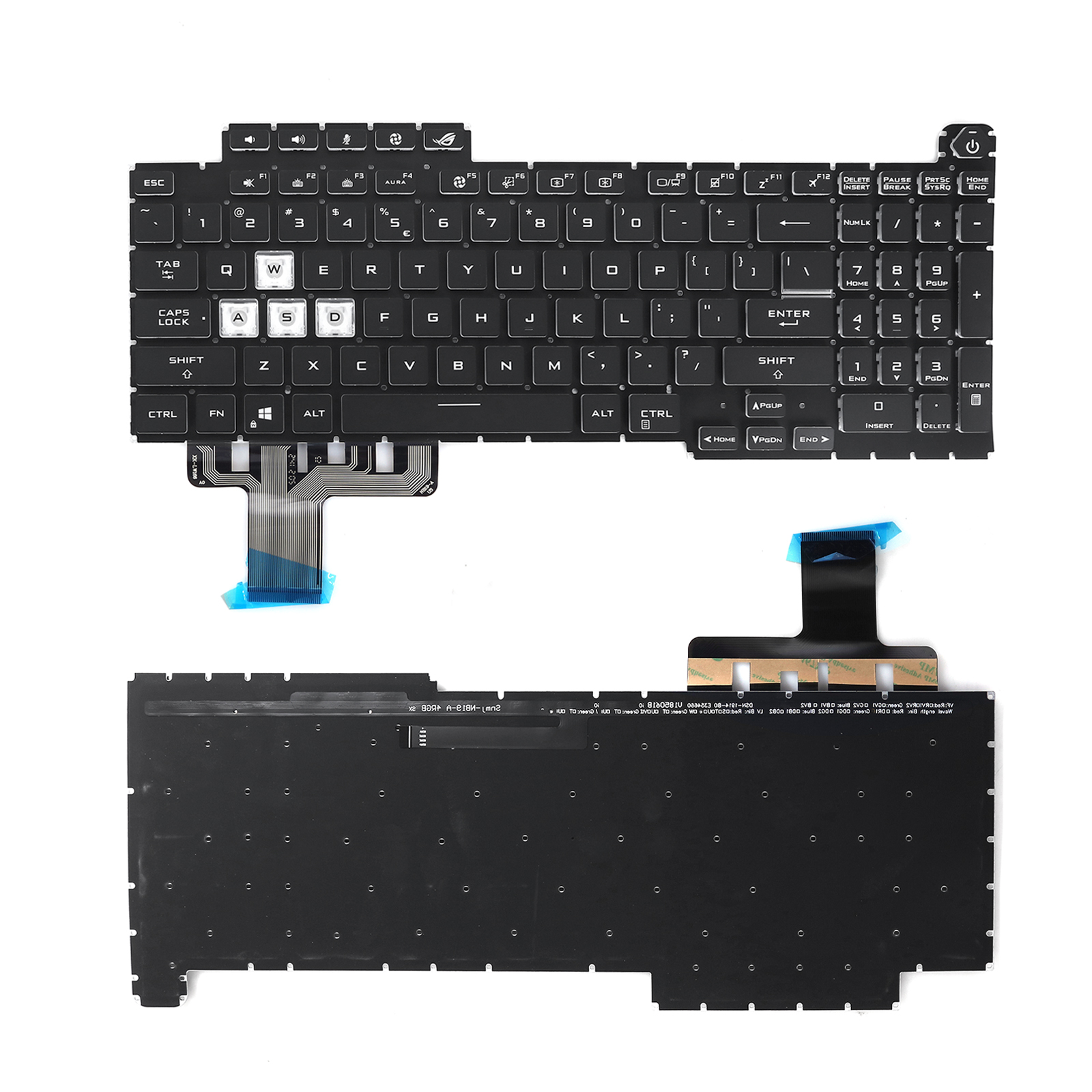 Picture of New Replacement Laptop Keyboard For ASUS ROG 5R Plus G713Q G733 BALCK(Colorful backlit win8) US Layout