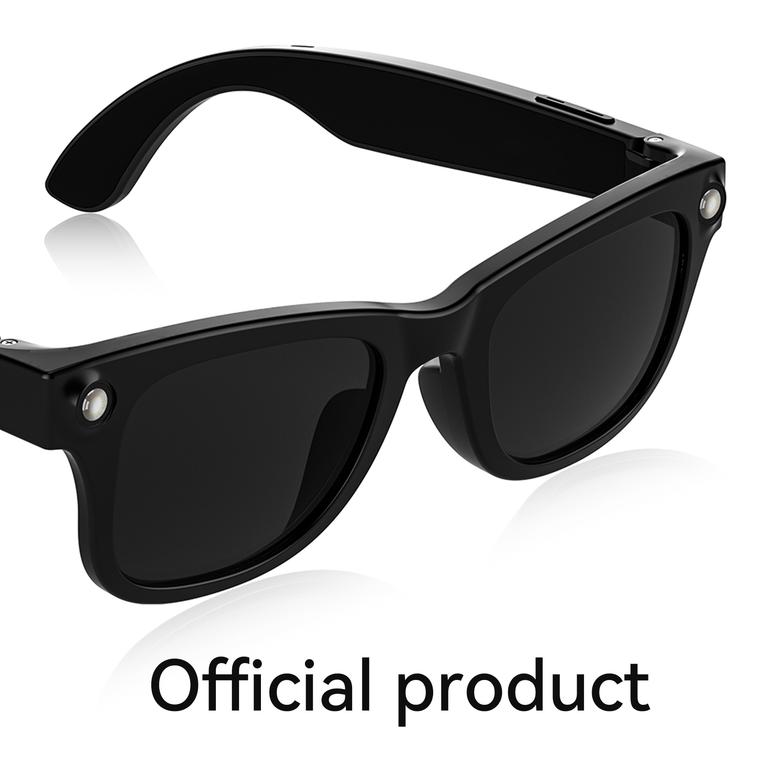 Picture of AI Smart Glasses with ChatGPT AI, Bluetooth Calling, Real-Time Translation & HiFi Dual Speaker Sound - Bright Flashlight, Type-C Fast Charge, Polarized Sunglass Lens, Black