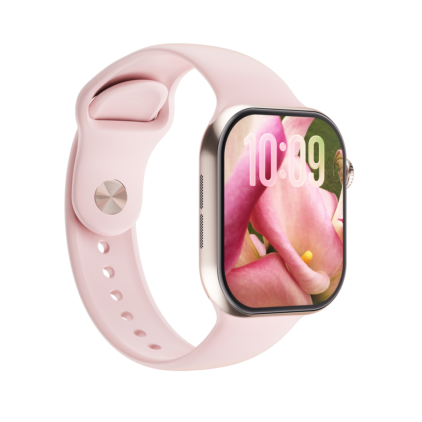 Picture of Rose Gold S11 Pro Fashion Smart Watch, premium zinc alloy lightweight watch for women. 2.11-inch HD full-touch screen, Bluetooth 5.4 and wireless charging. Support WhatsApp reply, all-day health monitoring and multi practical functions.