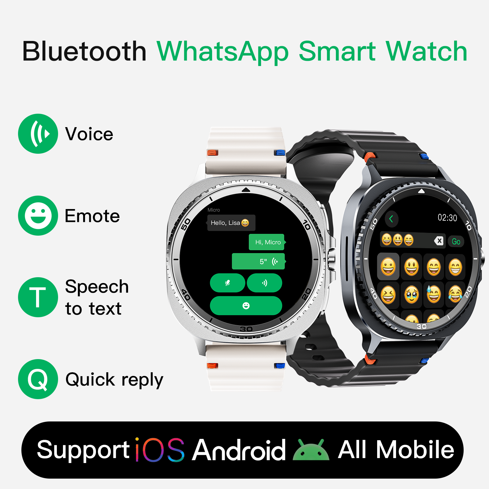 Picture of Orange Watch Ultra 2 Smart Watch, 1.28" HD IPS Display, 400mAh Wireless Charging, IP68 Waterproof, NFC Access Control, Payment QR Code, Voice Assistant, Family Health Sharing, Dynamic Island & 500+ Free Watch Faces