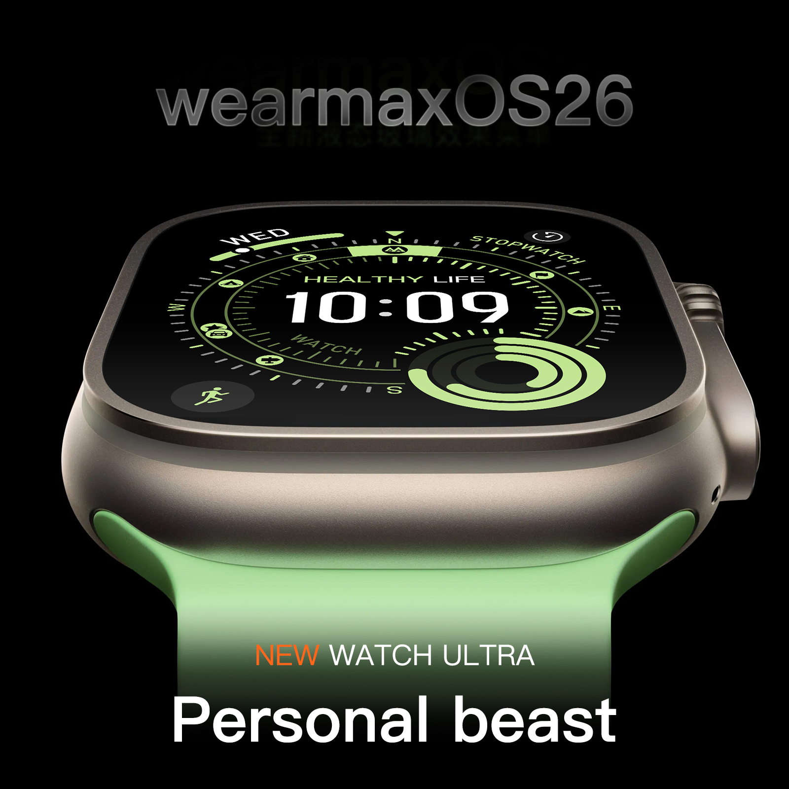 Picture of Samurai Black ULTRA 5 Pro Watch adopts ultra-light 50g body and IP68 swimming waterproof. Built-in GPS sports tracking, 350mAh steady battery, Bluetooth calling and wireless charging. It offers all-round health tracking, SOS alert and multi-scene practical smart functions.