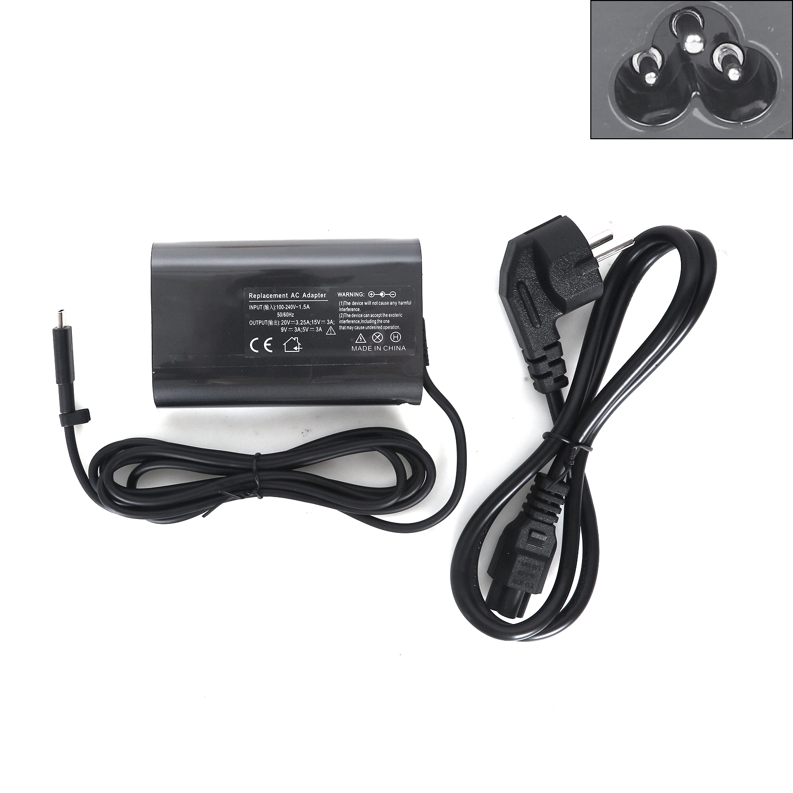 Picture of The PD USB-C fast charging charger is suitable for Type-C laptops with a 65W fast charger of EU