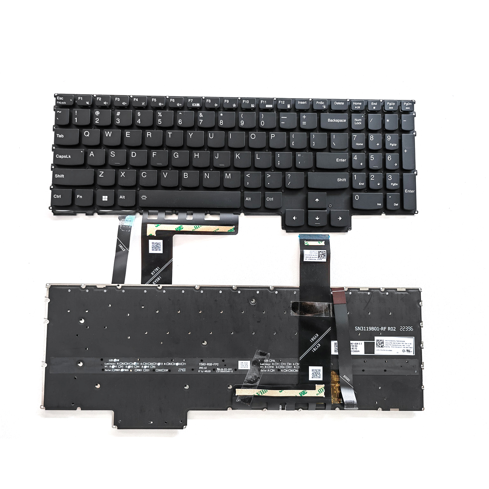Picture of New Replacement Laptop Keyboard For LENOVO Y7000 2022/R7000 2022 colorful backlight BLACK Backlit US Layout