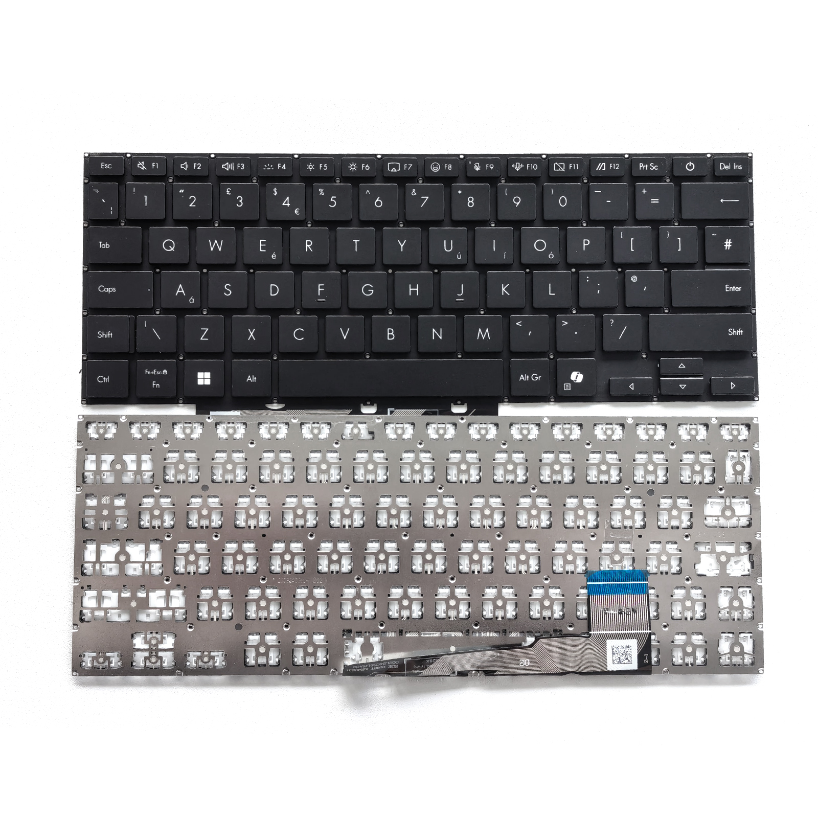 Picture of New Replacement Laptop Keyboard For ASUS UX3407 AI key, small carriage return, light transmission BLACK Uk Layout