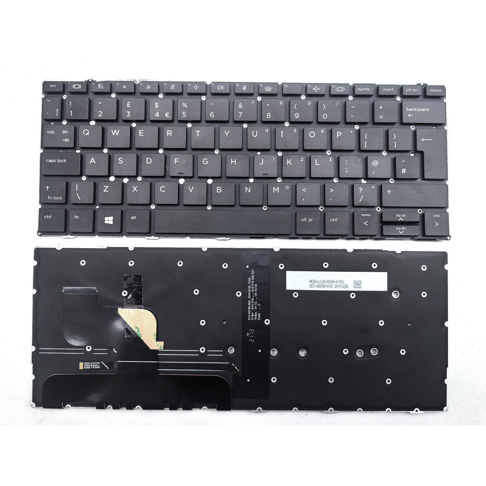 Picture of New Replacement Laptop Keyboard For HP Dragonfly G2/ELITE Dragonfly G2 BLACK Backlit Uk Layout