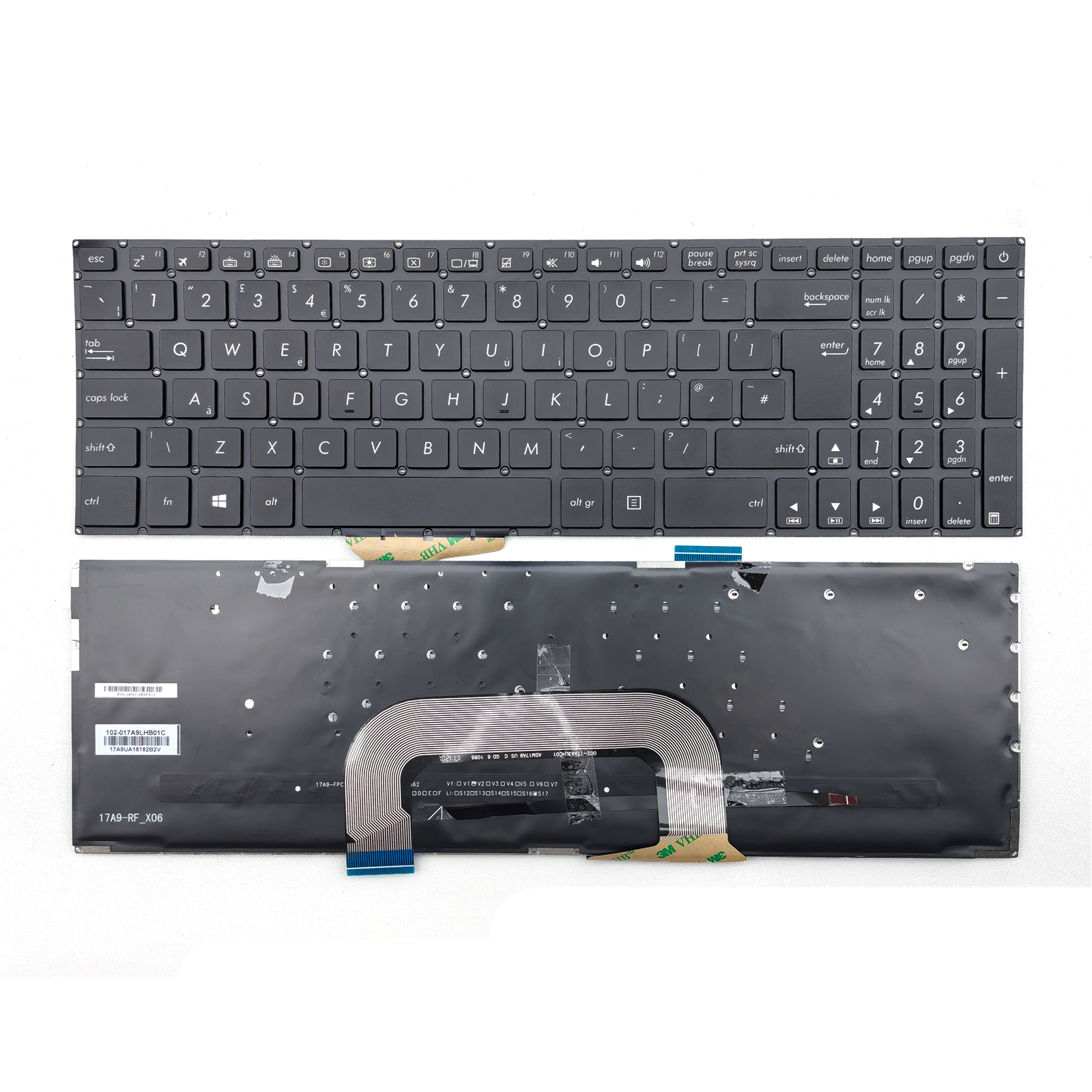 Picture of New Replacement Laptop Keyboard For ASUS X705 BLACK Backlit Uk Layout
