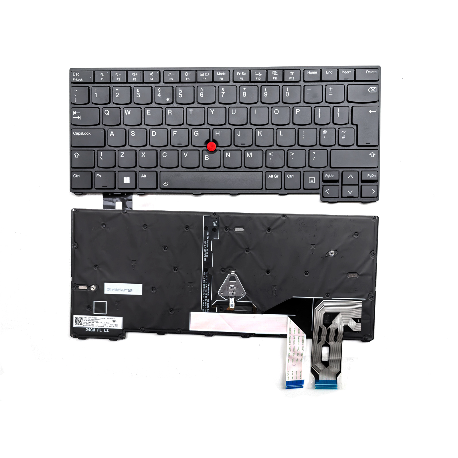 Picture of New Replacement Laptop Keyboard For IBM T14 fifth generation/T14 GEN5/P14S GEN5 BLACK FRAME BLACK With Point Backlit Uk Layout