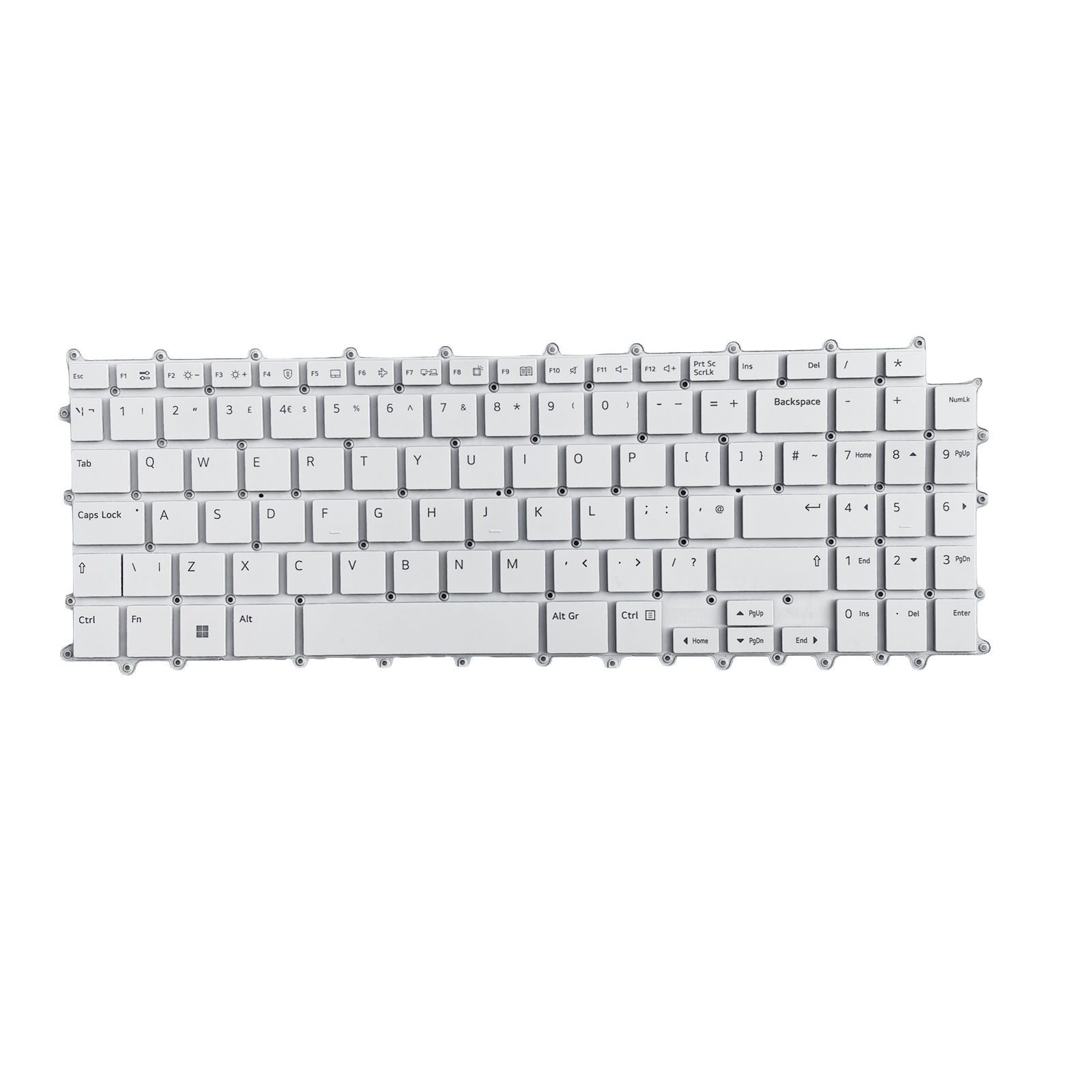 Picture of New Replacement Laptop Keyboard For LG 15Z90R/16Z90R small carriage return WHITE Backlit Uk Layout