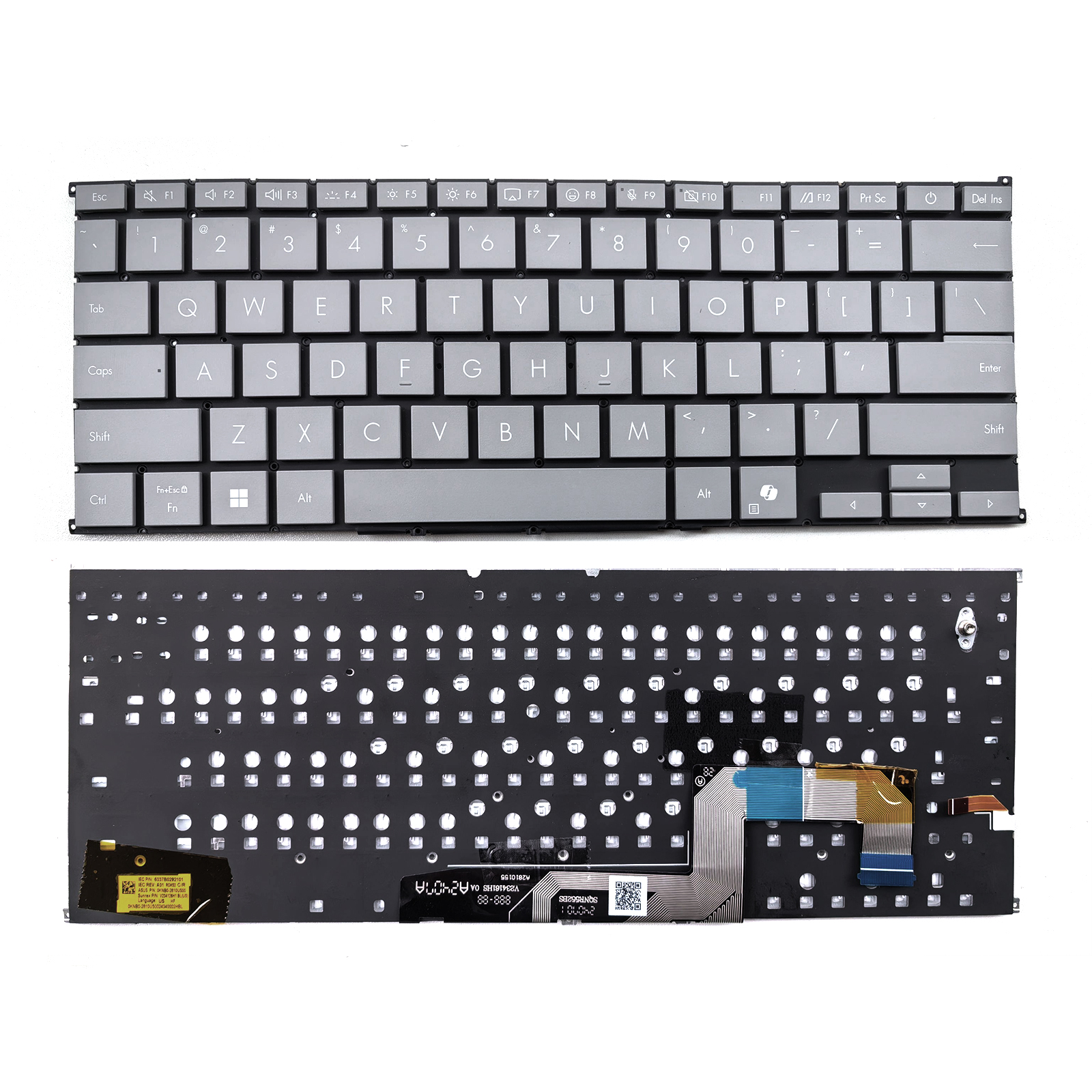 Picture of New Replacement Laptop Keyboard For ASUS Zenbook A14 UX3407 with AI key Light Gray Backlit US Layout