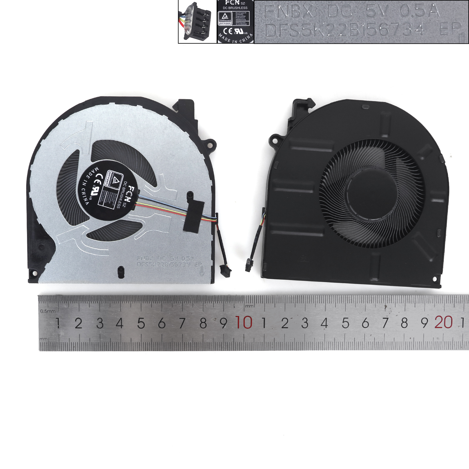 Picture of New Replacement CPU Cooling Fan For Lenovo ThinkBook 14 G2 ITL 14 G3 ACL（ORG） 5F10S13930 Layout
