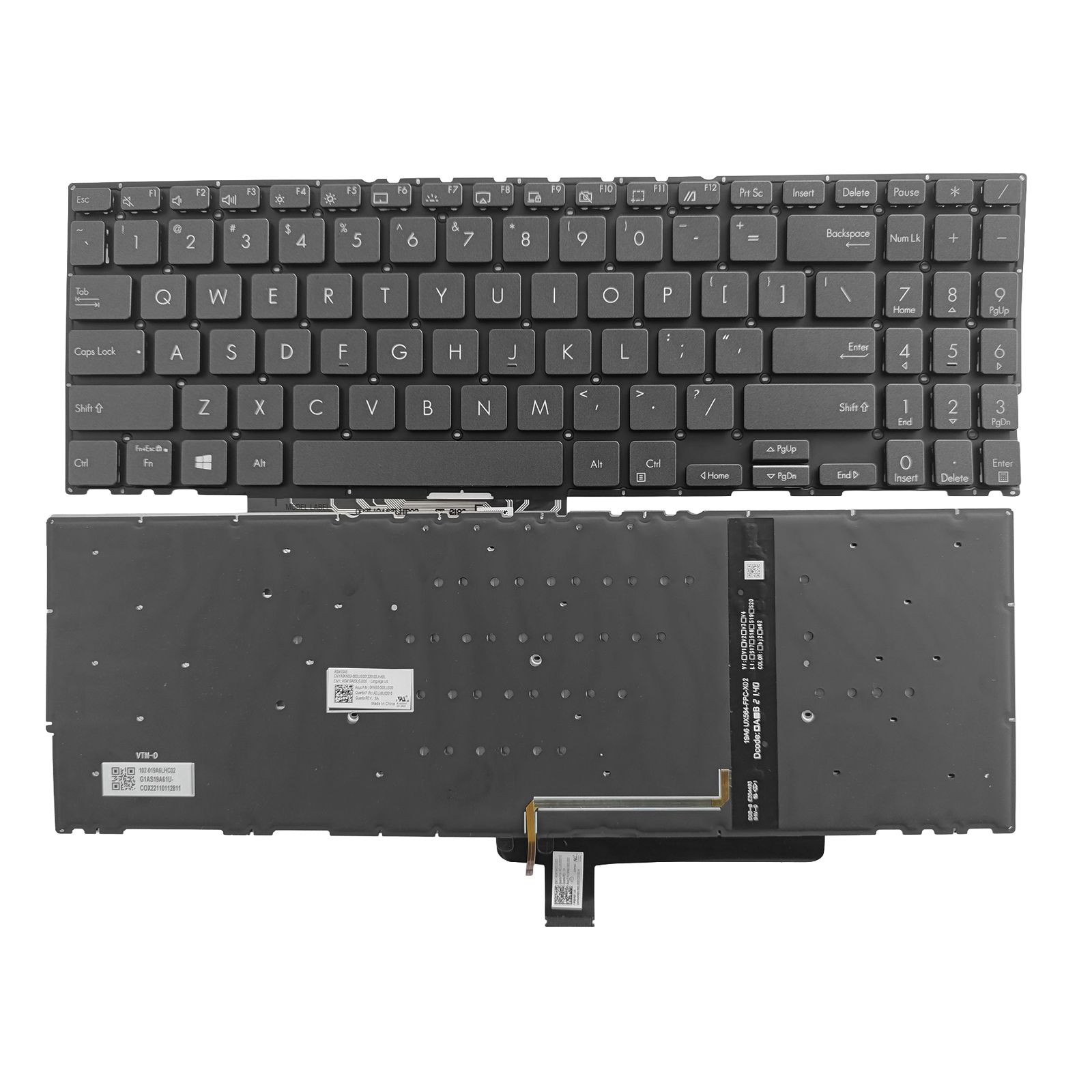 Picture of New Replacement Laptop Keyboard For ASUS UX564 BLACK Backlit US Layout