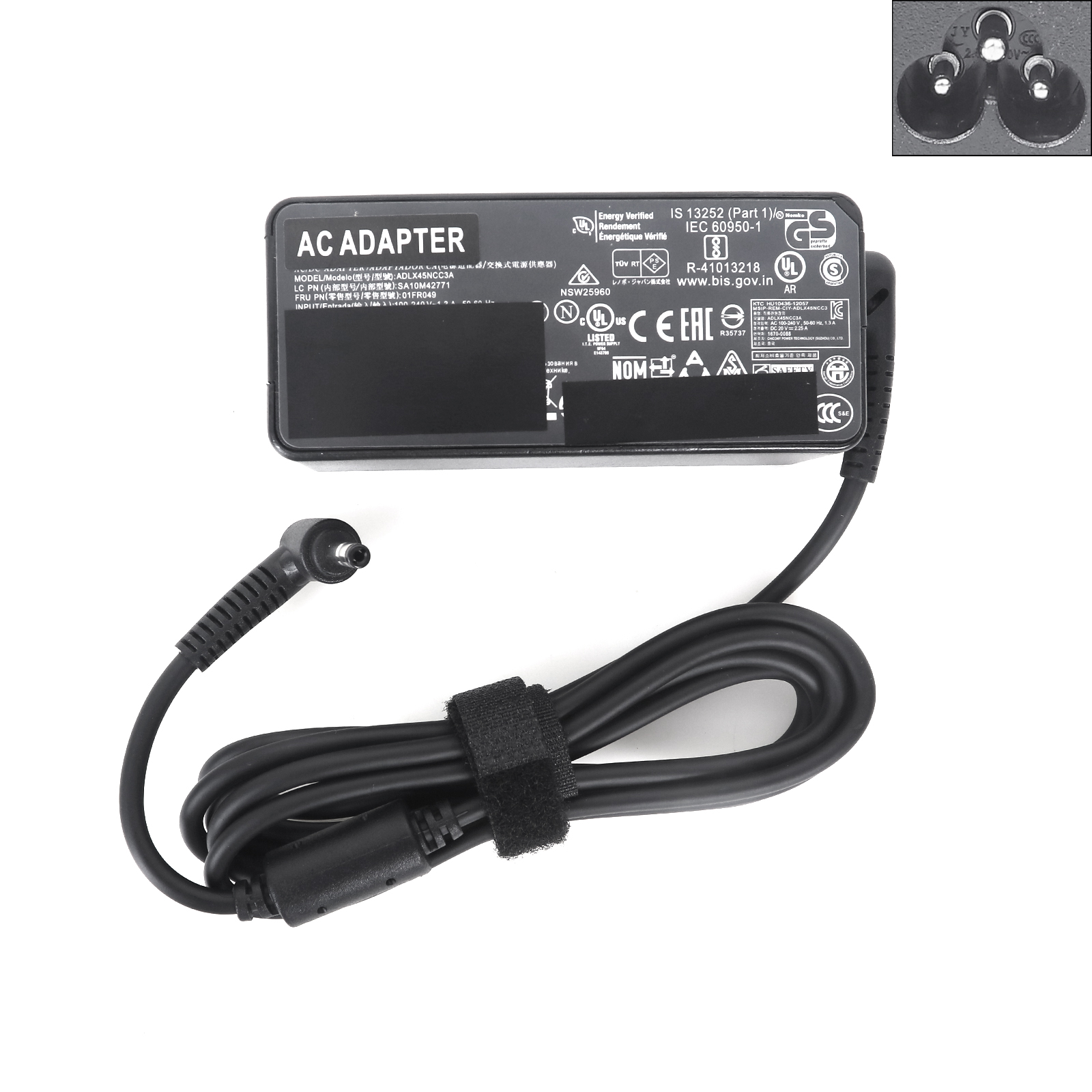 Picture of Lenovo 20V 2.25A 45W Φ4.0x1.7mm (Quality：A+)