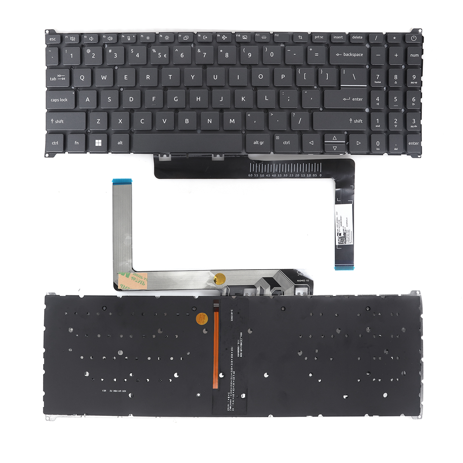 Picture of New Replacement Laptop Keyboard For ACER A315-59G/ANV15-51/A515-57/A715-51G Grey Backlit (OEM) US Layout
