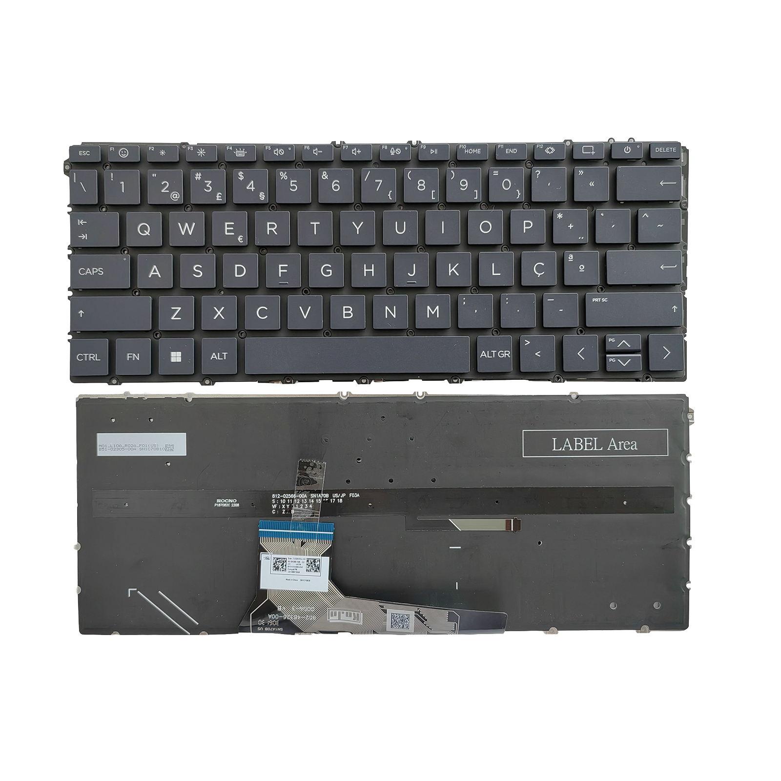 Picture of New Replacement Laptop Keyboard For HP 13-BF/16-AD small carriage return/14-FC/14-FA/16-AC/TPN-C161 BLACK Backlit PO Layout