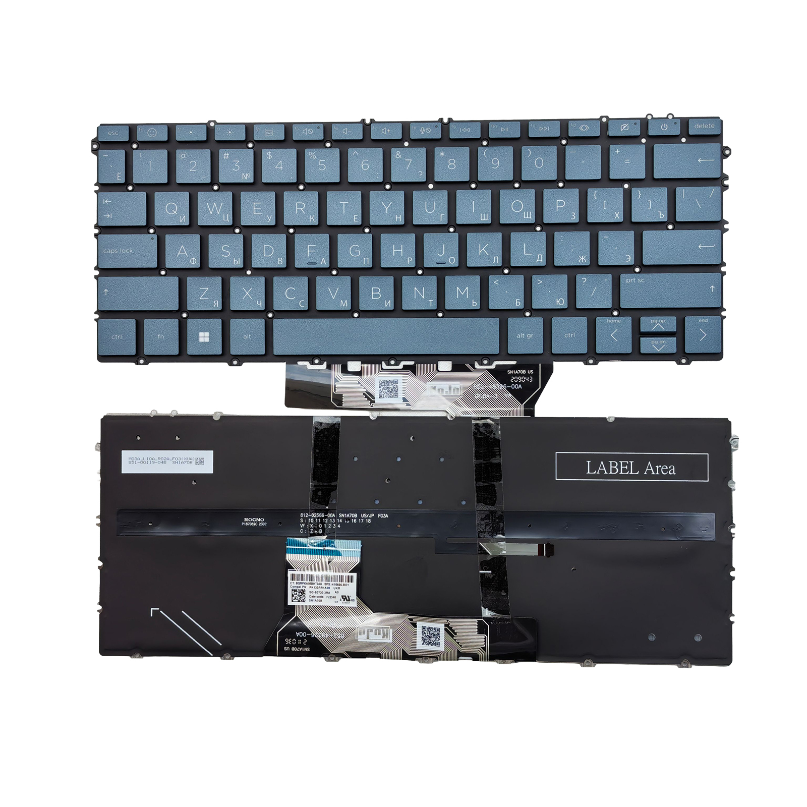 Picture of New Replacement Laptop Keyboard For HP 13-BF/16-AD/14-FC/14-FA/16-AC/TPN-C161 Dark blue Backlit RU Layout