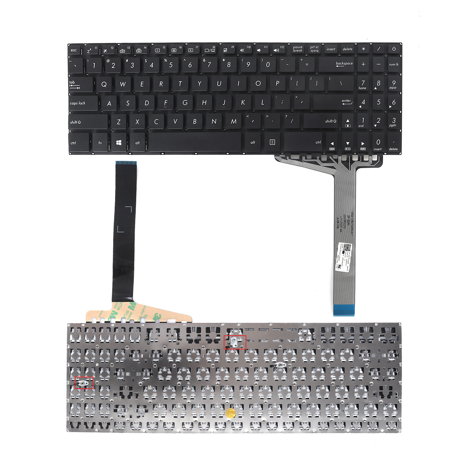 Picture of New Replacement Laptop Keyboard For Asus  YX570  black ( Without FRAME,without Backlit   ， WIN8)OEM US Layout