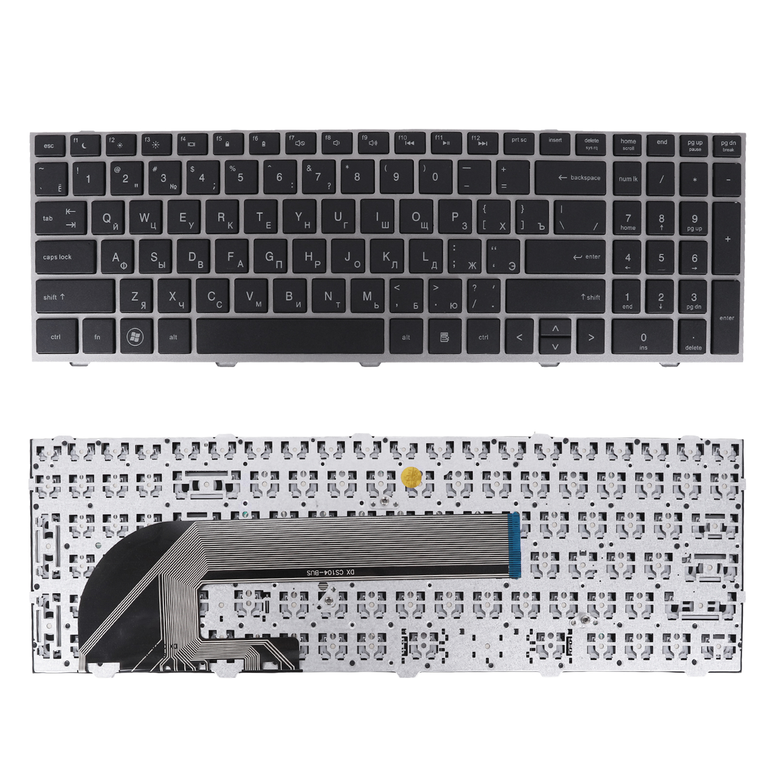 Picture of Laptop Russian keyboard forNew Replacement Laptop Keyboard For HP 4540/4540S SILVER FRAME BLACK (OEM) RU Layout