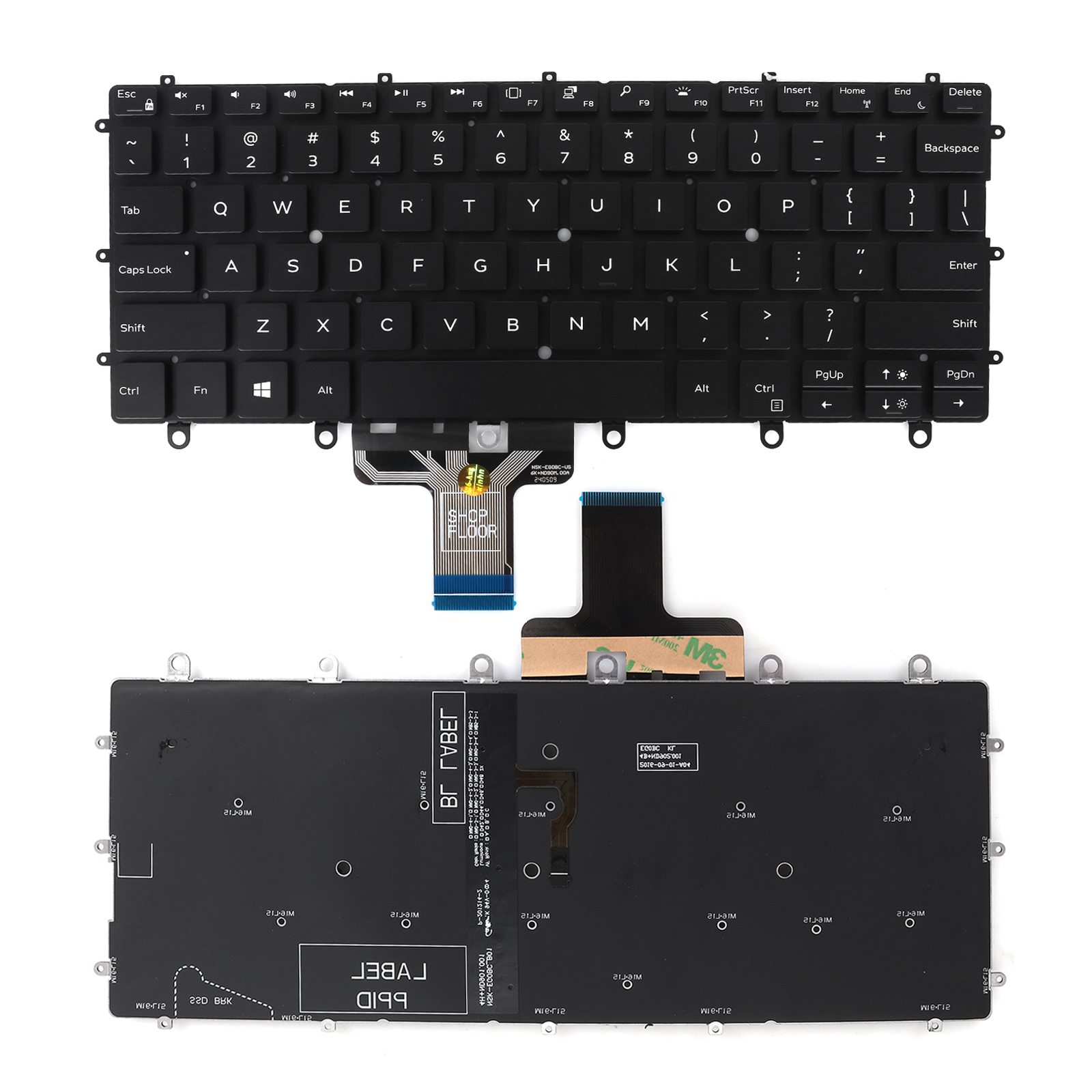 Picture of Laptop US keyboard forNew Replacement Laptop Keyboard For DELL 9365/XPS13 9365/P71G BLACK Backlit US Layout