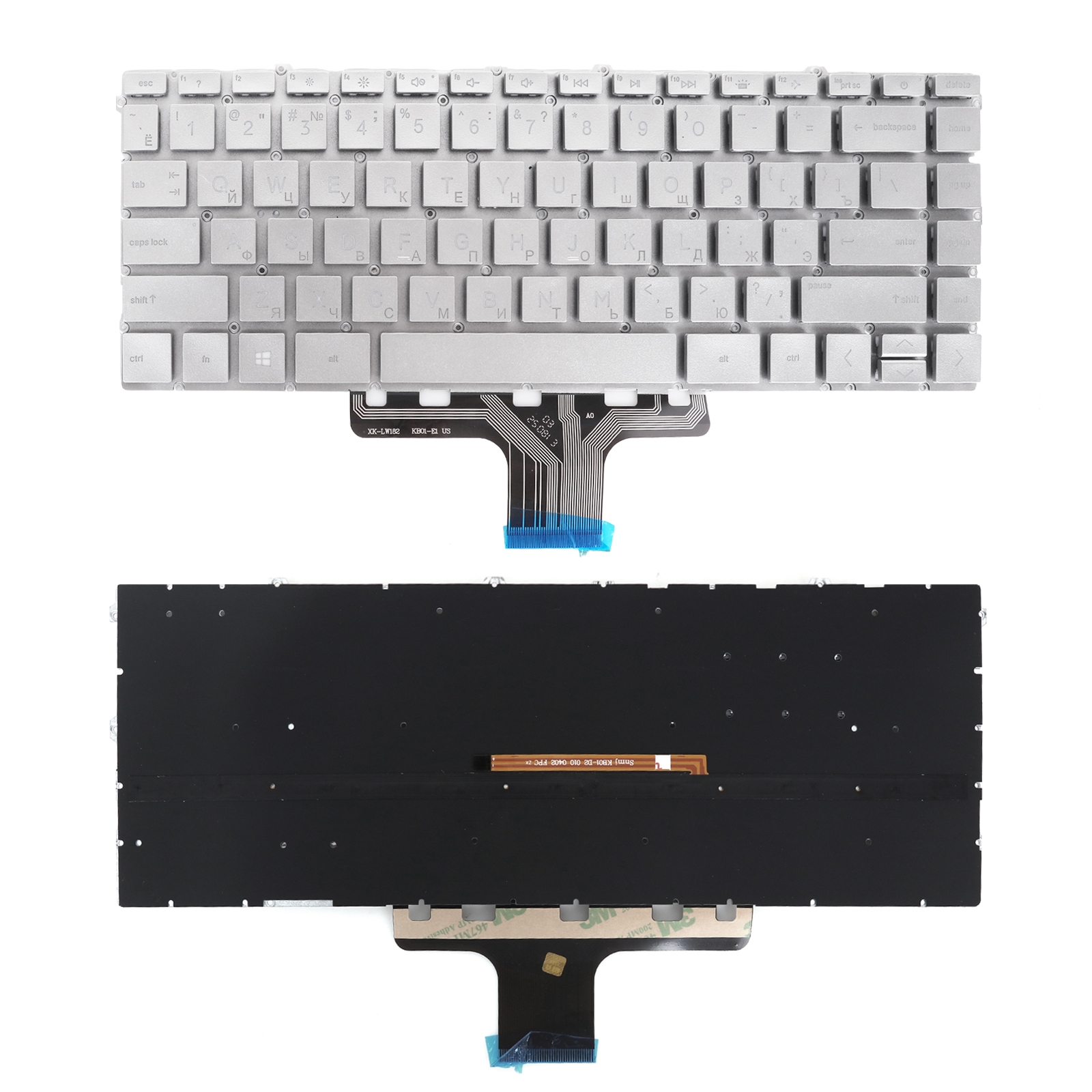 Picture of Laptop Russian keyboard forNew Replacement Laptop Keyboard For HP 14-DW/14-DV/TPN-Q244 /TPN-I137 SILVER Backlit (OEM) RU Layout