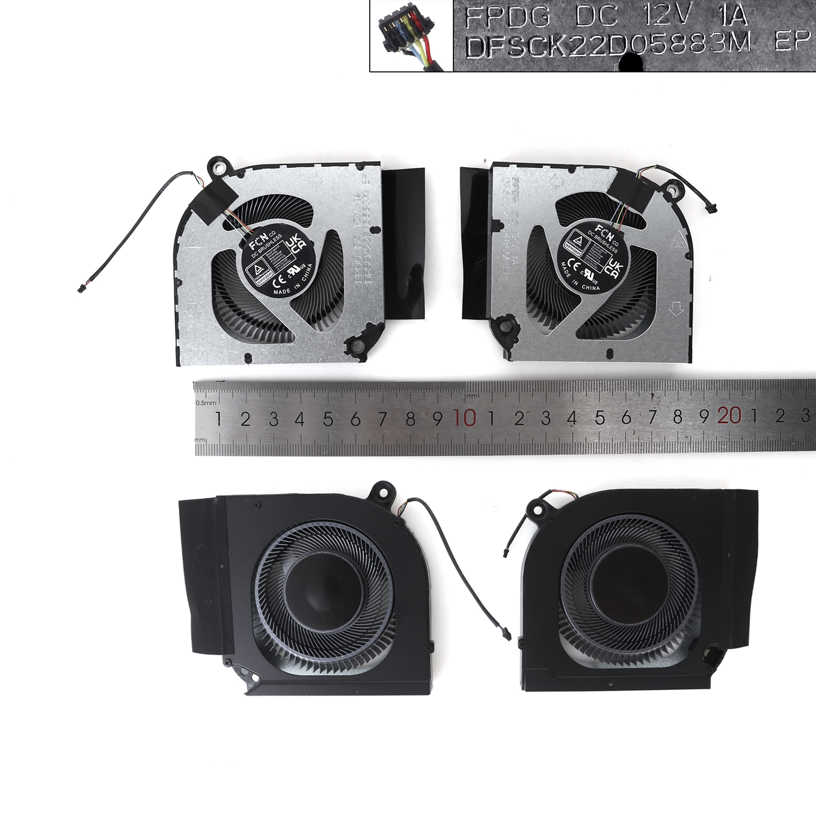Picture of Laptop fan forNew Replacement CPU Cooling Fan For Acer Neo 16 2023 PHN16-71 PHN18 N22Q22（CPU+GPU,ORG） FQ1J Layout