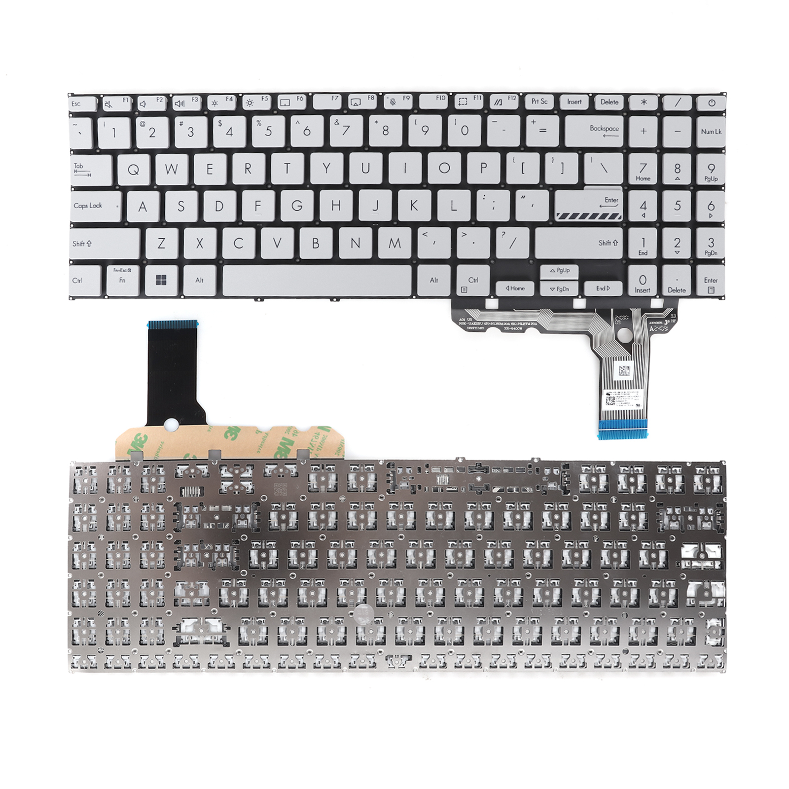 New Replacement Laptop Keyboard For ASUS K3605/K3604/15X/K3504/M3504/S3504/E1504 Grey US Layout