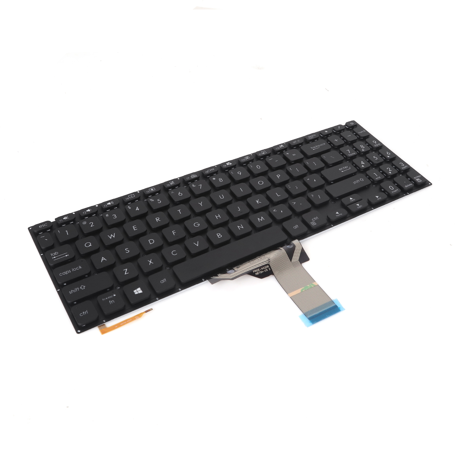 New Replacement Keyboard Laptop For ASUS Vivobook X515 X515E X515M X515J X515JA R515L F515J F515JA F515JP F515E F515EA F515EP BLACK（Backlit,Without FRAME,Win8） US Layout view 2
